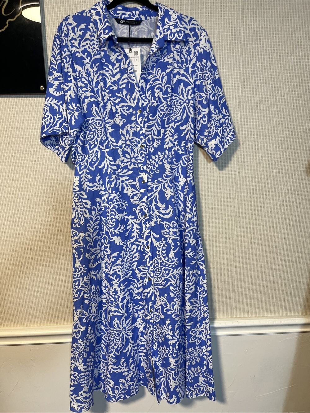 Large Zara Linen Dress With Pockets